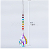 Chakra Theme K9 Crystal Glass Big Pendant Decorations HJEW-PW0001-019D-01-1