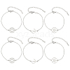 6Pcs 3 Styles 201 Stainless Steel Pentacle Link Bracelets BJEW-UN0001-16P-1