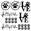 Gorgecraft 8 Sheets 4 Style Waterproof Heart & Bear Paw Pattern PET Car Decals Stickers STIC-GF0001-03C-1