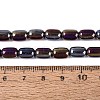 Electroplate Transparent Glass Beads Strands EGLA-Q132-03B-A01-4