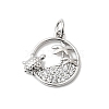 Brass Micro Pave Cubic Zirconia Pendants KK-P343-01A-P-1