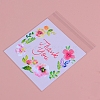 Flower with Word Thank You Plastic Bakeware Bags PW-WG4E48F-03-1