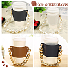 PU Leather Heat Resistant Reusable Cup Sleeve AJEW-WH0326-39A-5