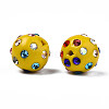 Polymer Clay Rhinestone Beads RB-T017-31F-A-3