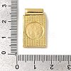 Rack Plating Religion Brass Pave Shell Rectangle Pendants KK-K345-14G-02-3