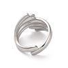 304 Stainless Steel Open Cuff Rings for Women RJEW-K258-10P-4