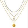 Alloy Pendant Layered Chain Necklaces for Women WGC39CD-13-1