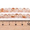 Electroplated Crackle Glass Beads Strands EGLA-N014-6mm-01-4