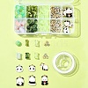 DIY Bamboo & Panda Acrylic & Alloy Enamel Bracelets Jewelry Making Kits DIY-FS0007-48-7