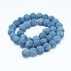 Natural Lava Rock Round Bead Strands G-I124-8mm-11-5