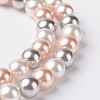 Round Shell Pearl Bead Strands BSHE-E007-8mm-01-1