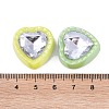 UV Plating Iridescent Acrylic with Rhinestone Beads X-OACR-B021-08-3