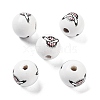 Independence Day Theme Wood European Beads WOOD-M011-07F-1