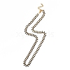 Enamel Ear of Wheat Link Chain Necklace NJEW-P220-02G-01-1