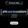 PVC You Are Beautiful Self Adhesive Car Stickers STIC-WH0013-10B-2