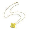 Star Glass Seed Pendant Necklace NJEW-MZ00082-01-4