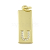 Brass Micro Pave Clear Cubic Zirconia Pendants KK-P266-06G-U-1