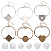DIY Blank Dome Alloy Bracelet Making Kits DIY-GO0002-22-1