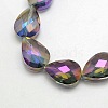 Electroplate Crystal Glass Teardrop Beads Strands EGLA-F067B-02-1