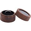 Walnut Wooden Engagement Ring Boxes CON-WH0072-87-1