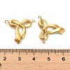 304 Stainless Steel Bowknot Connector Charms STAS-R160-01G-3