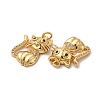 Brass Micro Pave Cubic Zirconia Pendants KK-E068-VB788-2-2