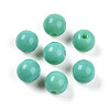 Opaque Solid Color Glass Beads GLAA-N007-6mm-A01-1