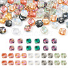 64pcs 8 colors Electroplate Transparent Glass Beads EGLA-TA0001-18-9