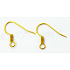 Brass Earring Hooks KK-Q367-G-1