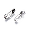 304 Stainless Steel Brooch Pin Back Safety Catch Bar Pins STAS-S117-020-4