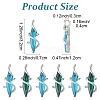 5Pcs Alloy Pendants FIND-YW0008-57A-3