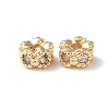 Brass Micro Pave Cubic Zirconia Spacer Beads KK-I702-46A-2