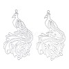 Tarnish Resistant 201 Stainless Steel Filigree Big Pendants STAS-S118-015P-1