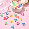 10Pcs Heart Translucent Glass Pointed Back Cabochons MRMJ-YW0001-062A-4