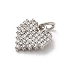 Brass Micro Pave Cubic Zirconia Charms KK-U033-23P-2