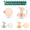 3 Pairs 3 Colors 201 Stainless Steel Cufflinks for Men STAS-UN0051-90-3