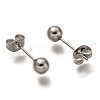 304 Stainless Steel Ball Stud Earrings STAS-H136-07B-P-2