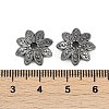 8-Petal Tibetan Style Alloy Flower Bead Caps TIBEB-2347-B-FF-2