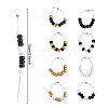 8Pcs 8 Style Plastic Beaded Golf Score Counters AJEW-DR00002-2