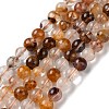 Natural Yellow Hematoid Quartz/Golden Healer Quartz Beads Strands G-C268-B01-02-2