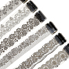 6 Rolls 6 Styles PET Lace Flower Self-Adhesive Roll Sticker DIY-HS0002-34-1