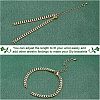  8Pcs Two Tone Handmade Brass Curb Chain Bracelet Makings KK-NB0002-63-5