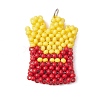 Glass Seed Beaded Fried Chip Pendants PALLOY-MZ00536-1