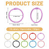 150Pcs 10 Colors Baking Paint Iron Loose Leaf Book Binder Hinged Rings AJEW-CA0005-36-2