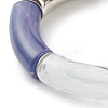Imitatione Gemstone Curved Tube Beads Stretch Bracelets Set for Girl Women X-BJEW-JB06948-12