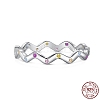 Rhodium Plated 925 Sterling Silver Finger Rings RJEW-A019-15B-P-3