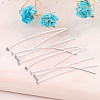 40Pcs 925 Sterling Silver Flat Head Pins STER-SC0001-08-3