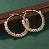 Beaded Hoop Earrings EJEW-JE03830-03-3