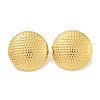 Ion Plating(IP) Flat Round 304 Stainless Steel Stud Earrings for Women EJEW-G400-34G-2