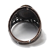 Natural Tiger Eye Oval Adjustable Rings RJEW-K271-06R-22-4